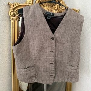 Rafaela Vintage Wool Plaid Suit Vest